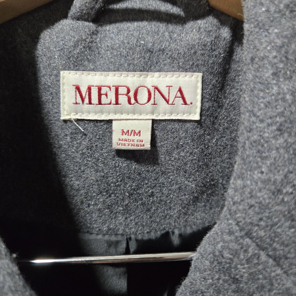 Merona Women's Wool Blend Peacoat - Picture 2 of 4